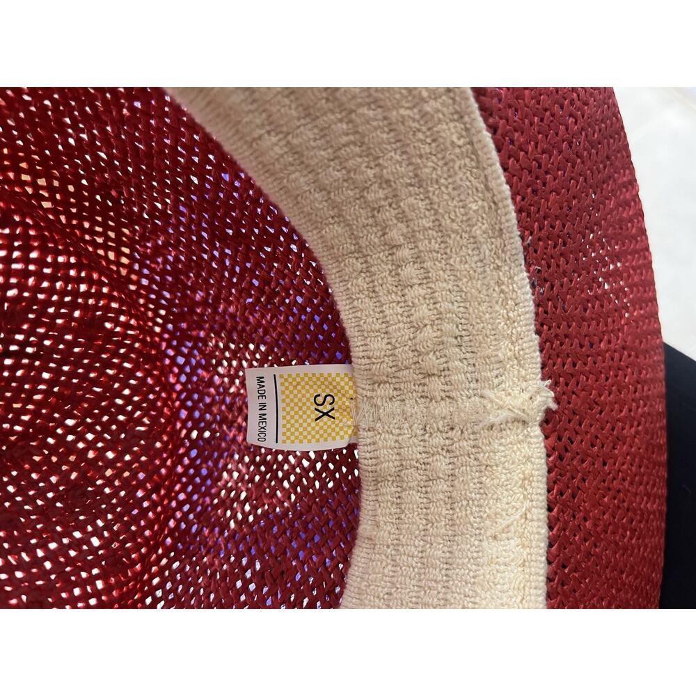 Red Hat Society Women's Straw Hat Purple Flower For Church Tea Derby Festival - Picture 8 of 8